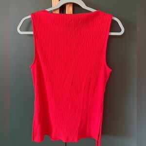 Old Navy Red Ribbed Boat Neck Tank